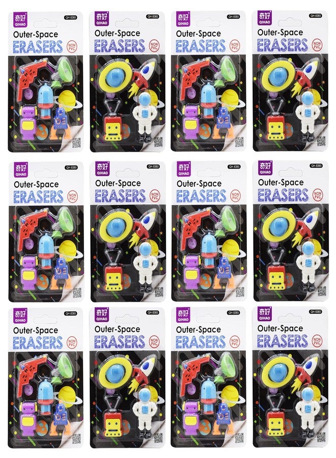 Asera ممحاة أسيرا الفضائية كهدية عيد ميلاد للأطفال (عبوة من 12 قطعة) - Image 1